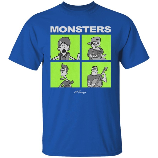 All Time Low Merch Monsters Square T Shirt All Time Low Merch Monsters Square T Shirt