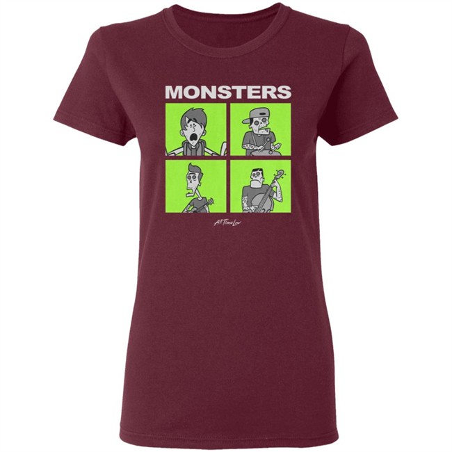 All Time Low Merch Monsters Square T Shirt All Time Low Merch Monsters Square T Shirt