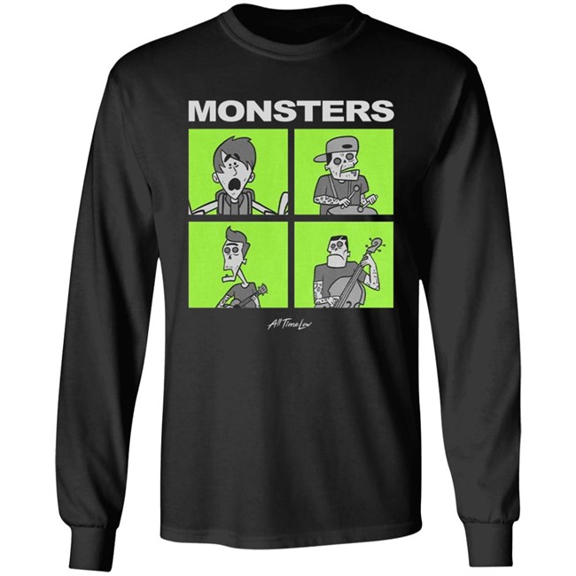 All Time Low Merch Monsters Square T Shirt All Time Low Merch Monsters Square T Shirt