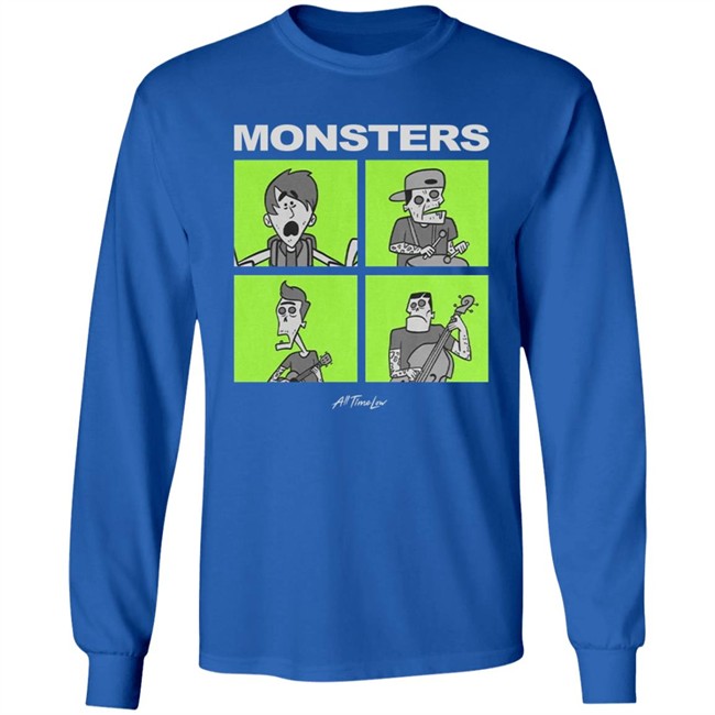 All Time Low Merch Monsters Square T Shirt All Time Low Merch Monsters Square T Shirt