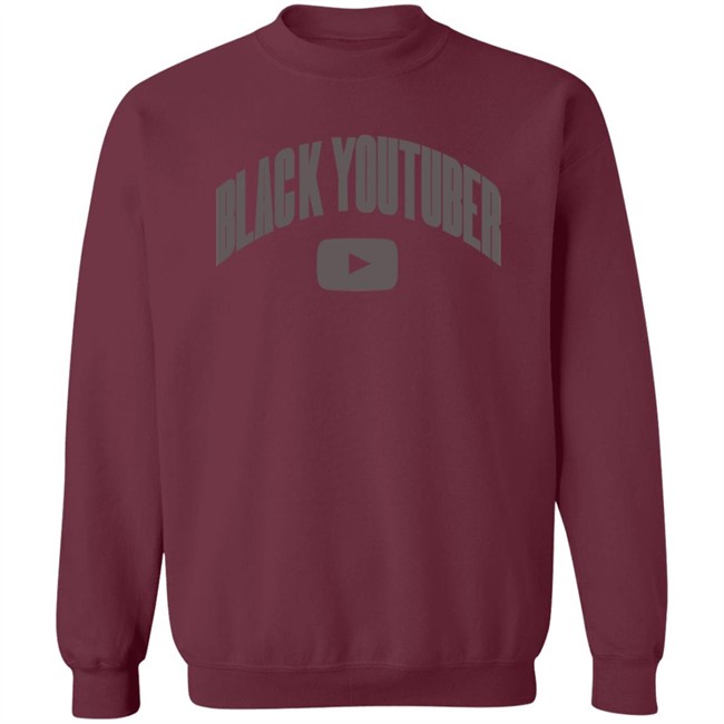 Black Youtuber Hoodie Black Poudii Black Youtuber Hoodie Black Poudii