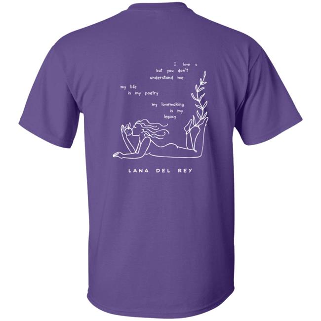 Lana Del Rey Merch Violet Tee Shirt Lana Del Rey Merch Violet Tee Shirt