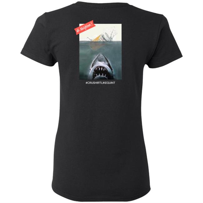 Narragansett Beer Merch The Crush It Like Quint Tee Shirt Black Narragansett Beer Merch The Crush It Like Quint Tee Shirt Black