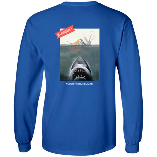 Narragansett Beer Merch The Crush It Like Quint Tee Shirt Black Narragansett Beer Merch The Crush It Like Quint Tee Shirt Black