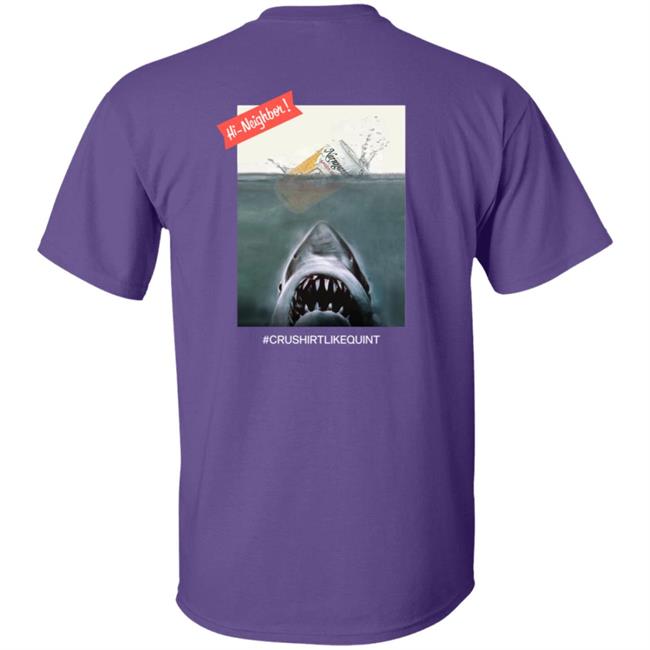 Narragansett Beer Merch The Crush It Like Quint Tee Shirt Black Narragansett Beer Merch The Crush It Like Quint Tee Shirt Black