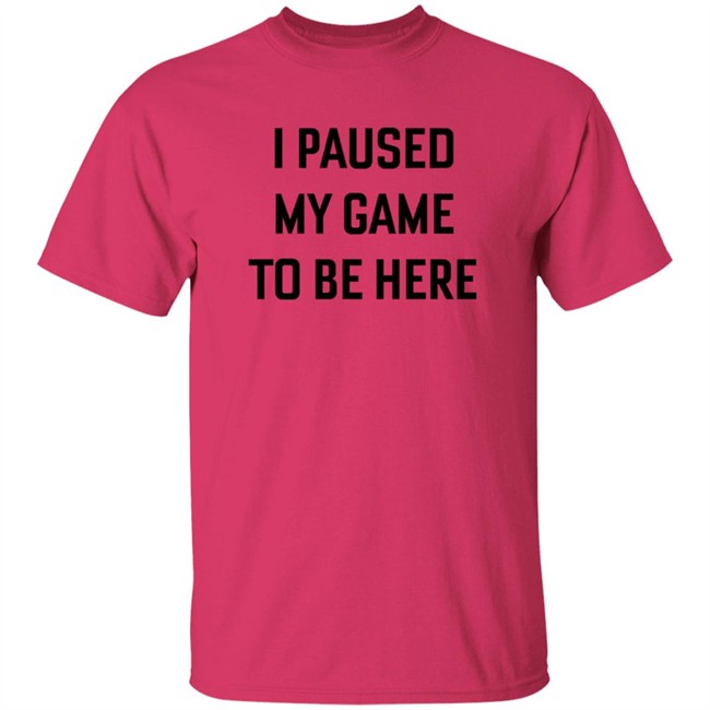 I Paused My Game To Be Here T Shirt I Paused My Game To Be Here T Shirt
