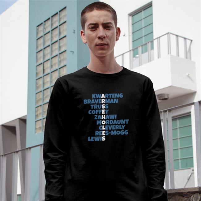 Arseholes Kwarteng Braverman Truss Coffey Zahawi Mordaunt Cleverly Ress-Mogg Lewis T Shirt