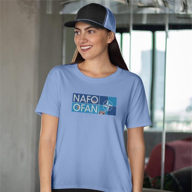 Saint Javelin Merch Fellas NAFO OFAN Insignia Adult Sweatshirt White Gabrielius Landsbergis