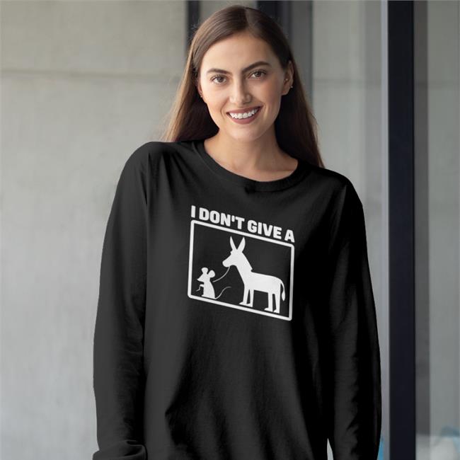 I Don't Give A Rats Donkey T Shirt Black