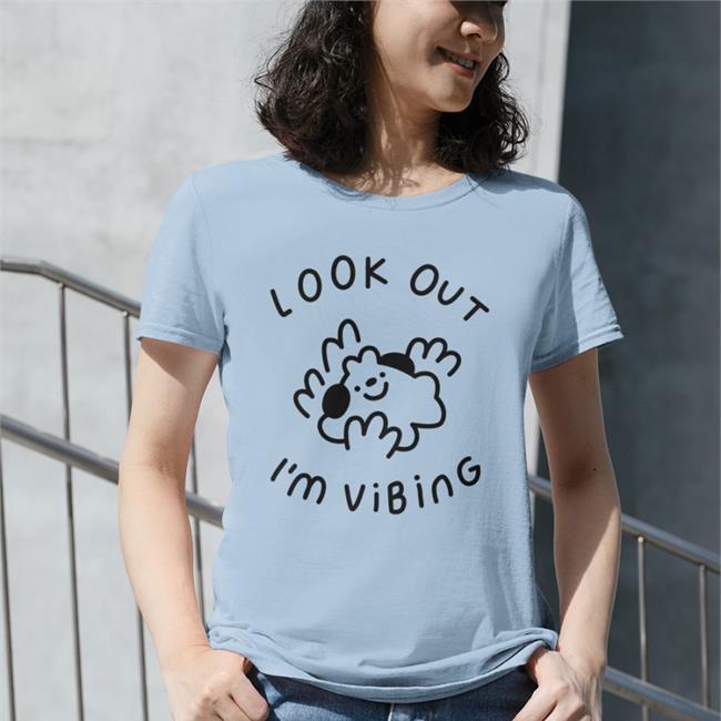 Hey Hey Momo Shop Merch Look Out I'm Vibing Tee Offical Momo Draws