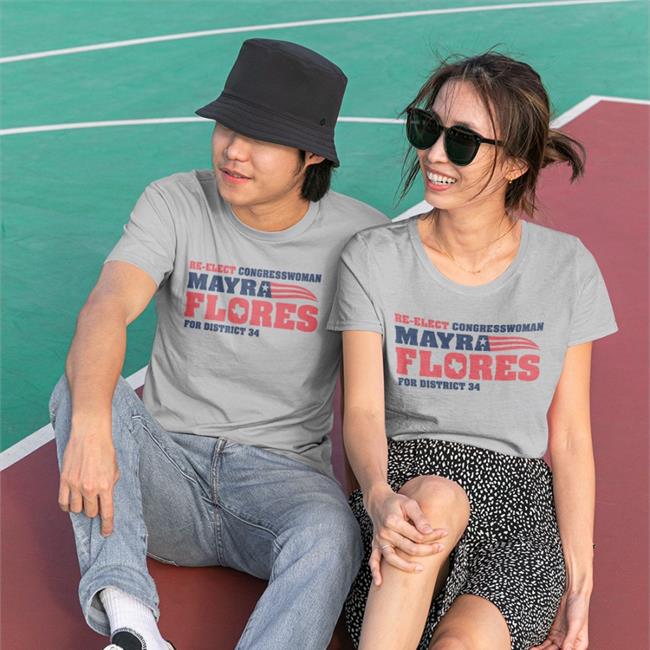 Angelina Tamez Re Elect Congresswoman Mayra Flores Edition Limited Long Sleeve White Angelinatameztx