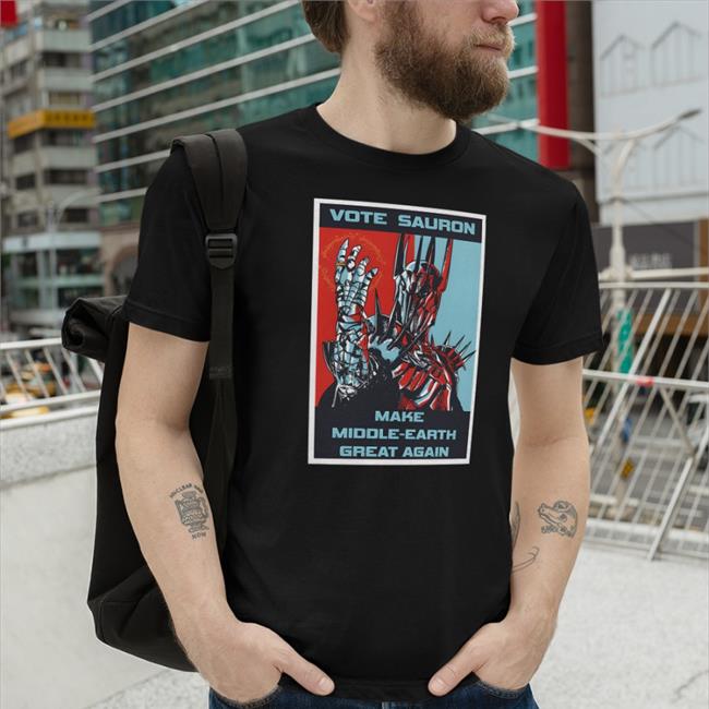 Qwertee Merch Vote Sauron Make Middle Earth Great Again Sweatshirt Black