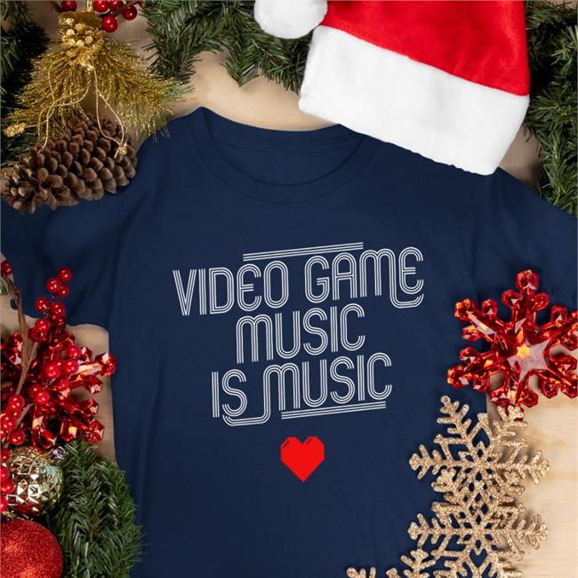 Hello Merch Video Game Music Is Music Original Shirts Black Mega Ran