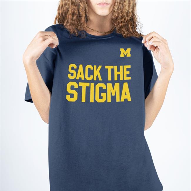 Sack The Stigma T Shirt Navy