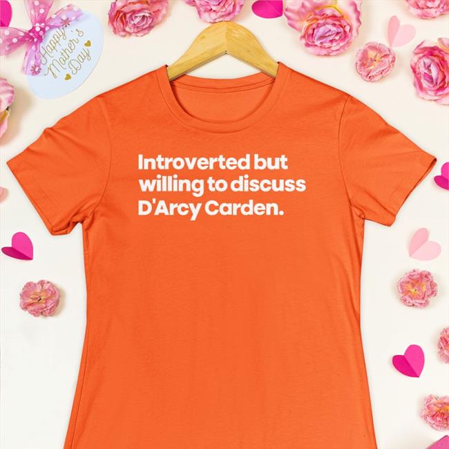 Slayluthor Introverted But Willing To Discuss D'arcy Carden Crewneck Sweatshirt