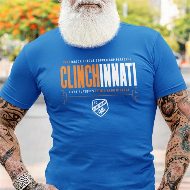 Clinchinnati Crewneck Sweatshirt 2022 Major League Soccer Cup Playoffs First Playoffs In Mls Club History
