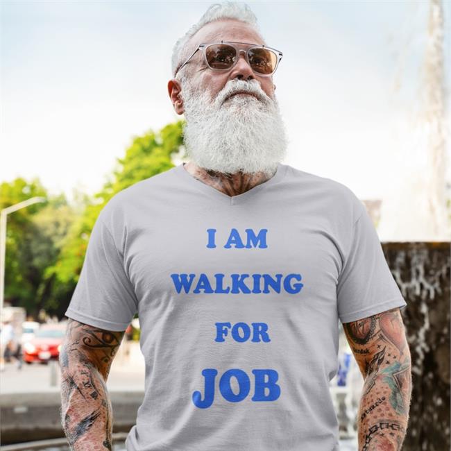 BJP4India I Am Walking For Job T Shirt Black Rohan Gupta