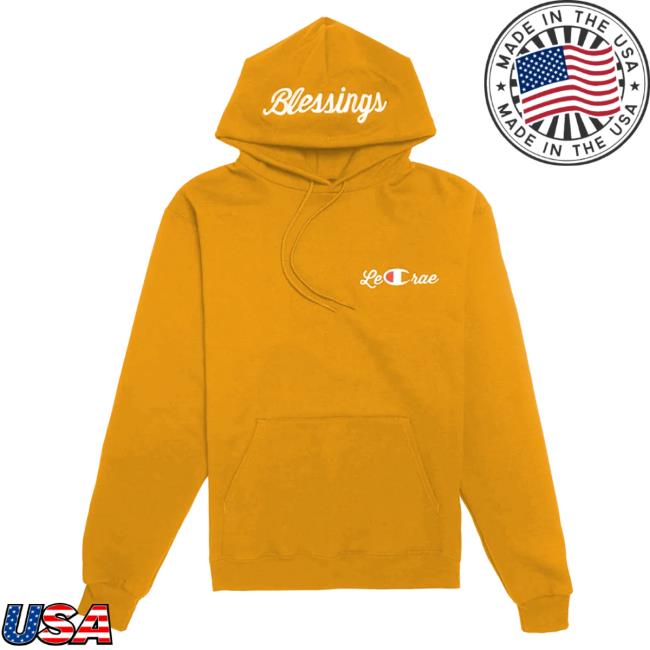 Official Merch Bar Lecrae Store Limited Edition Gold Blessings Hoodies MerchBar