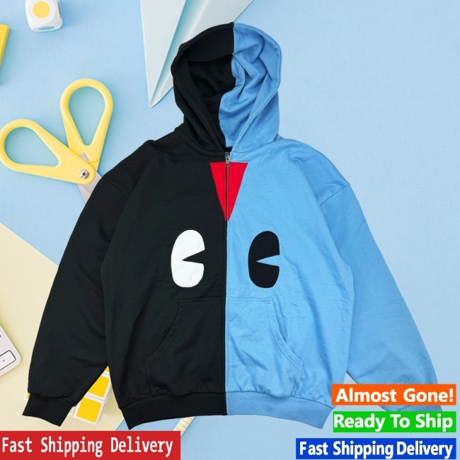 Split Face LS Hoodie Official Lil Darkie Merchandise — Small Dark One