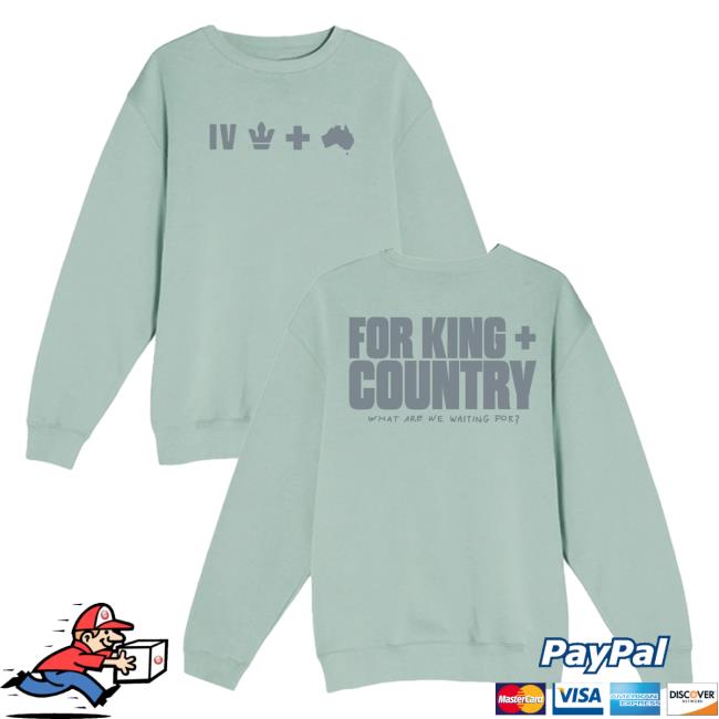 Official MerchBar for King and Country Symbol Popover Hoodie - Seafoam Merch Bar