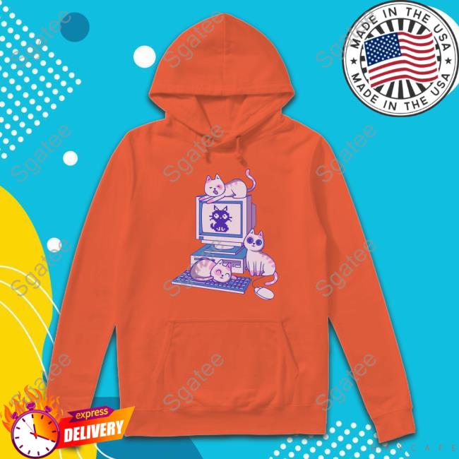 Official Weird Lil Guys Merch Computer Cat Tee Shirt Weirdlilguys