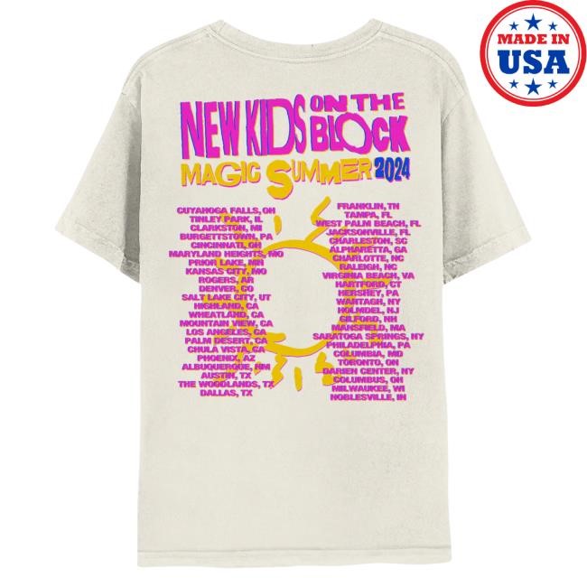 Magic Summer 2024 Tour New Shirt New Kids On The Block Store Official NKOTB