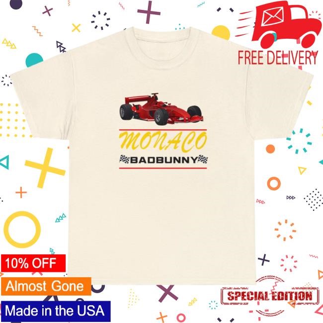Most Wanted Tour - Monaco Race Car Tour Dates Natural Cotton Tee – Most Wanted Tour Merch