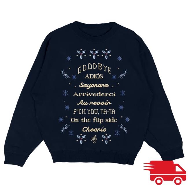 Official Sabrina Carpenter Merch Store Sabrina Carpenter Goodbye Crew Neck Sweatshirt SabrinaCarpenter