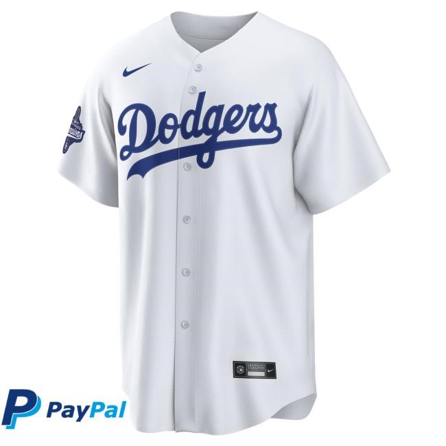 Men's Los Angeles Dodgers Nike White 2025 World Series Champions Home Replica Jersey Shirt Official MLB Shop
