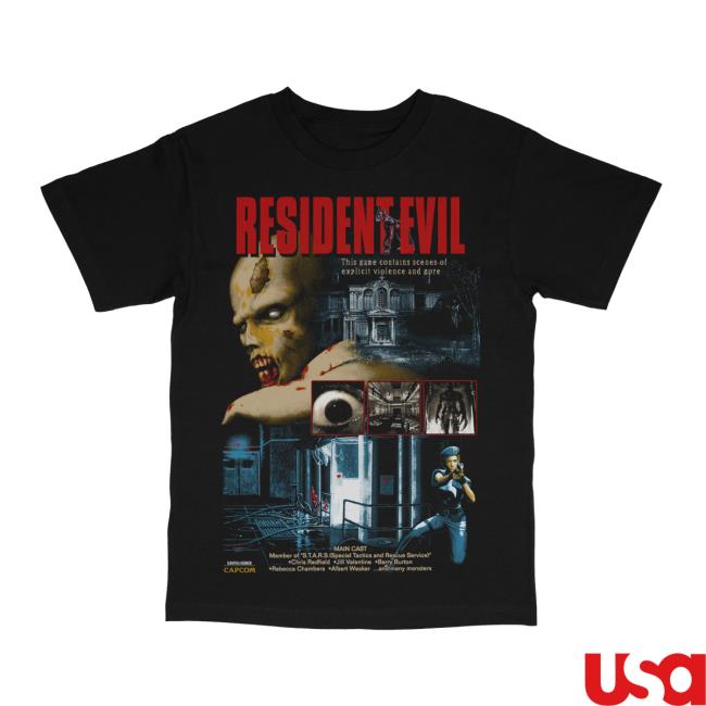 Graveyard Goods Shop Store Merch Resident Evil 1996 Tshirt