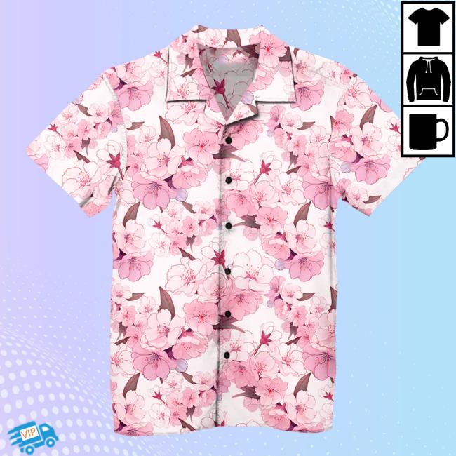 Official Vapor95 Clothing Store In Bloom Hawaiian Tshirt Vapor 95
