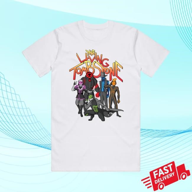 The Living Tombstone Merch Illustration White Short Sleeve Tee The Living Tombstone Band Store