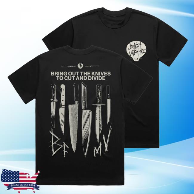 Official Bullet For My Valentine Bring Out The Knives Black Top Shirt