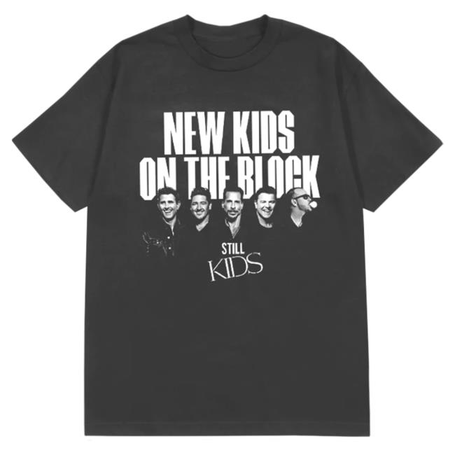 Official New Kids On The Block Merch Still Kids Charcoal Popover Shirt