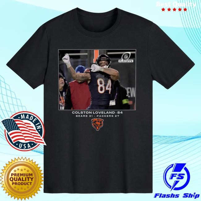 Retro Colston Loveland Chicago Bears Wild Card T-Shirt NFL Fan Wardrobe