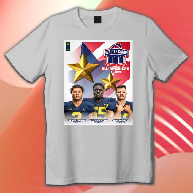 Official Michigan wolverines walter camp Football foundation allAmerican team Tee Shirts Official Michigan wolverines walter camp Football foundation allAmerican team Hoodie