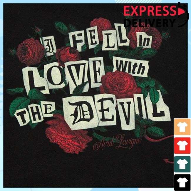 Official Avril Lavigne Merch Store Avril Lavigne I Fell In Love With The Devil Roses Zip-Up Hoodies AvrilLavigne