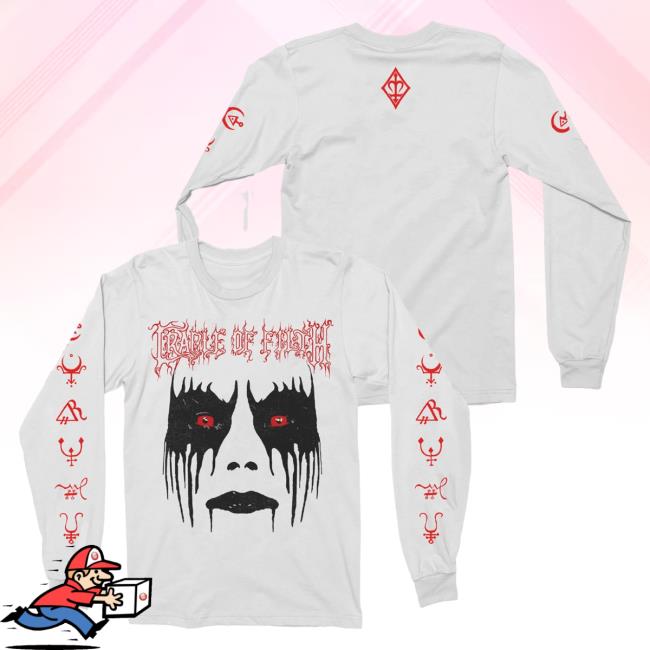 Official Night Shift Merch Indie Merch Store Cradle Of Filth - Dani Face Long Sleeve New Shirt NightShiftMerch IndieMerchStore