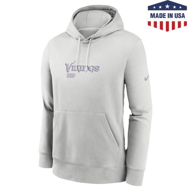 Official Minnesota Vikings Clothing Men's Nike Gray Minnesota Vikings Edge Pack French Terry Club Hood MinnesotaVikings
