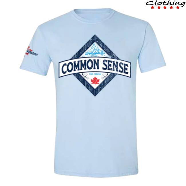 Official Pierre Poilievre Conservative Party Of Canada Unisex Common Sense Tees Light Blue