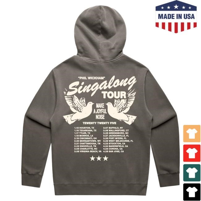 Official Phil Wickham Merch Store Phil Wickham 2025 Singalong Tour Attractive Hoodie
