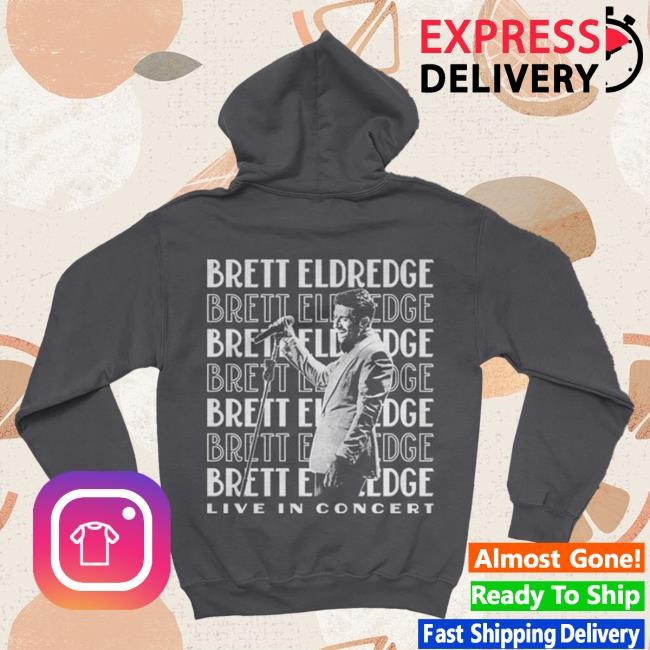 Official Brett Eldredge Merch Charcoal Photo Hoodies