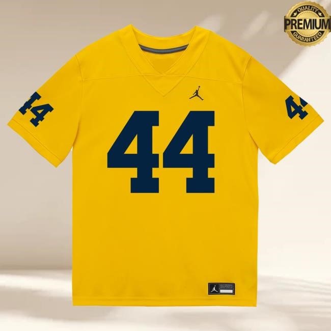 The M Den Michigan Wolverines #44 Damon Payne Student Athlete Maize Football Jersey Tees