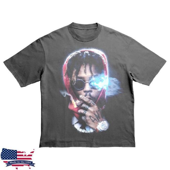 Official 999 Club Juice Wrld Merch Store Bad Boy Pull Over Hoodie Washed Grey 999Club Clothing JuiceWrld