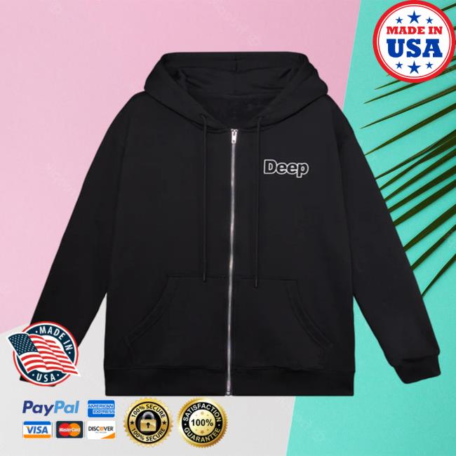 Official Deep Dark And Dangerous Merch Black Zip Up Hoodies