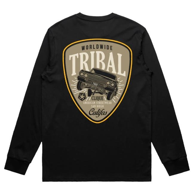 Official Tribal Gear Three - Men's LS T Shirt Tribal Streetwear
