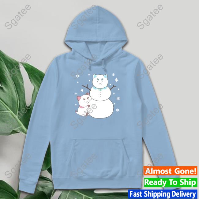 Bee And Puppycat Merch Snowman Hooded Sweatshirt