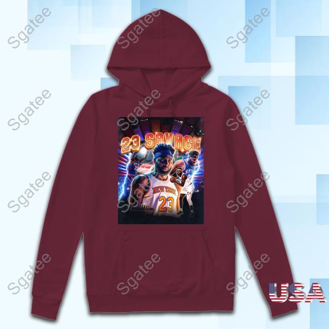 Isaiah Hartenstein Wearing Mitchell Robinson Sweatshirt