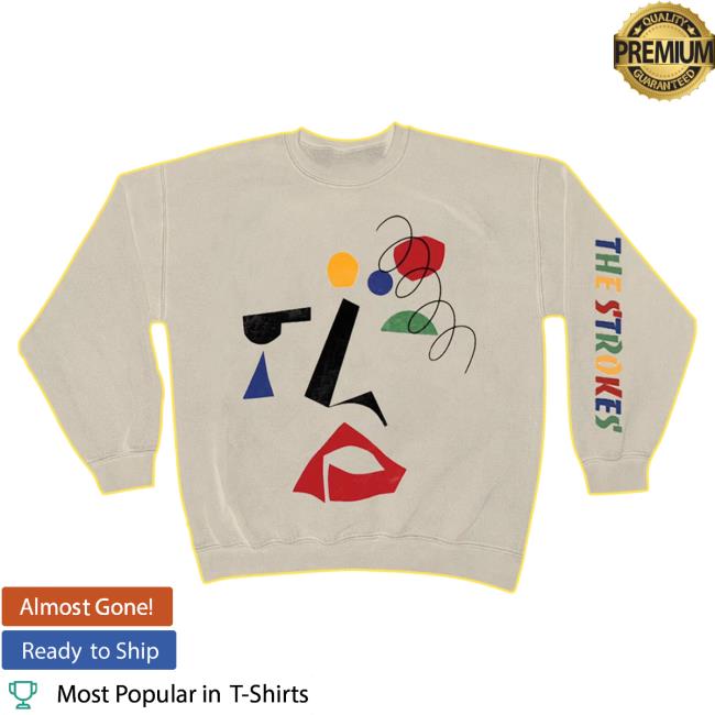 Official The Strokes Merch Store The Singles Abstract Beige Hoody The Strokes Apparel TheStrokes