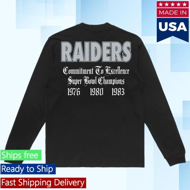 Official Born X Raised Merch Store Born X Raised + Raiders Champions Long Sleeve Shirts: Black BornxRaised